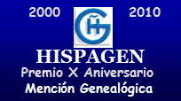 Premio Mención Genealógica 2010 de Hispagen
